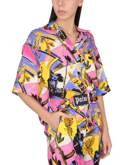 Palm Angels Miami Mix Print Shirt In Multi