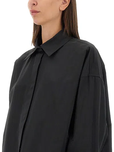Valentino "micro Faille Overshirt With In Black