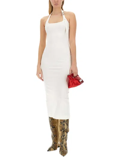 Attico Decorative-buckle Halterneck Dress In Multi