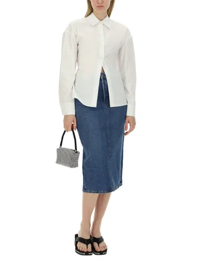 Alexander Wang Midi Skirt In Blue