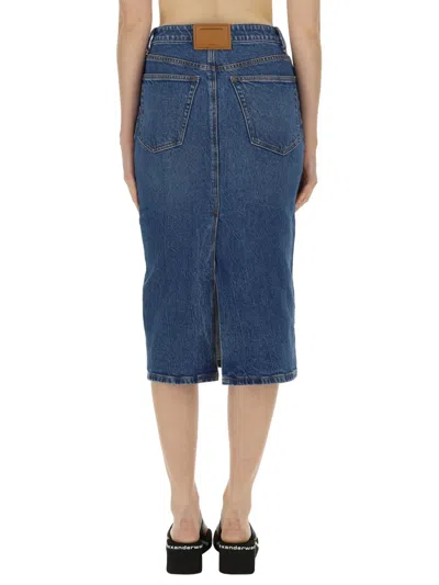 Alexander Wang Midi Skirt In Blue
