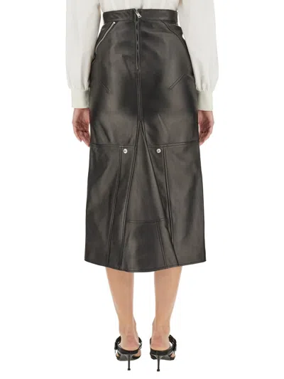 Alexander Mcqueen Alexander Mc Queen Midi Skirt In Black