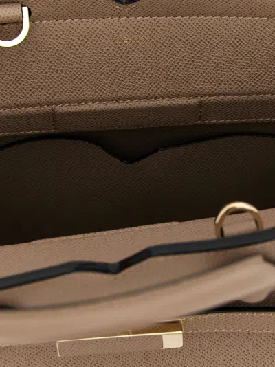 Valextra Beige Milano Mini Satchel In Neutral