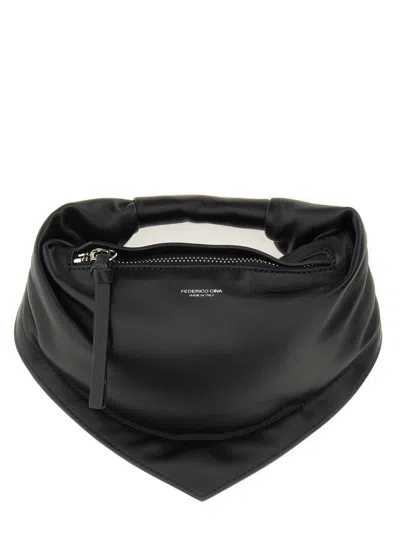 Federico Cina Mini "tortellino" Bag In Black