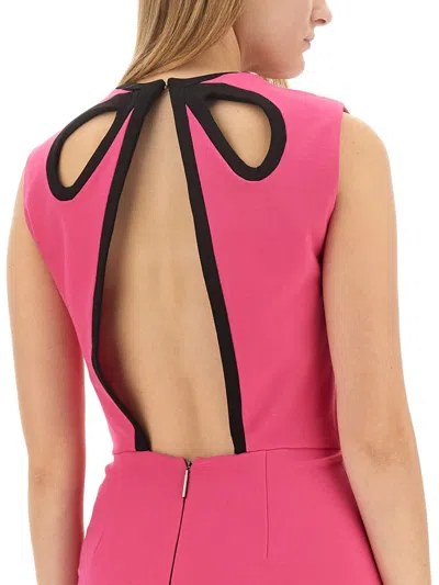 Msgm Cutout Mini Dress Front Slit In Pink