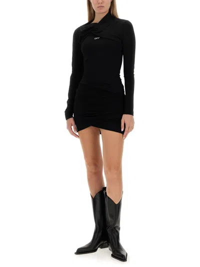 Off-white Women's Mini Dress | Size 42 | Owdb486 In Black