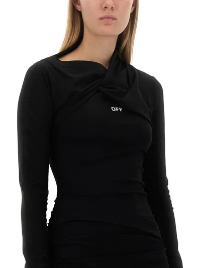 Off-white Women's Mini Dress | Size 42 | Owdb486 In Black