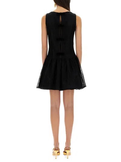 Nina Ricci Mini Dress With Peplum Skirt In Black