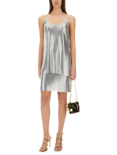 Rabanne Mini Skirt In Gray