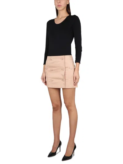 Burberry Mini Trench Skirt In Brown