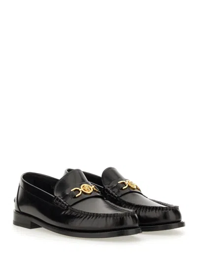 Versace Horsebit-embellished Patent-leather Loafers