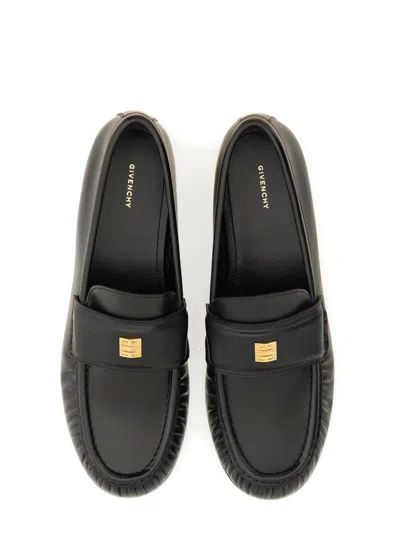 Givenchy Classic Lambskin Loafers With Ruched Detailing