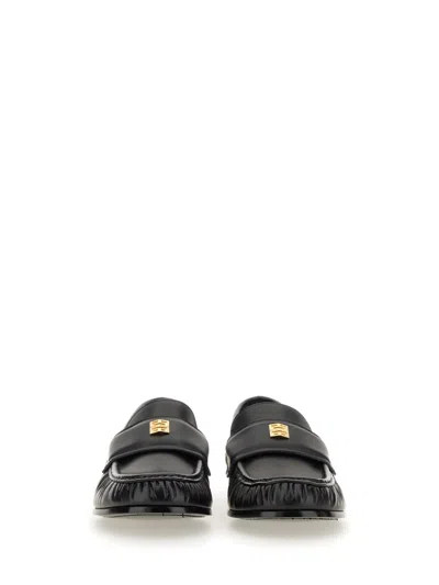 Givenchy Classic Lambskin Loafers With Ruched Detailing