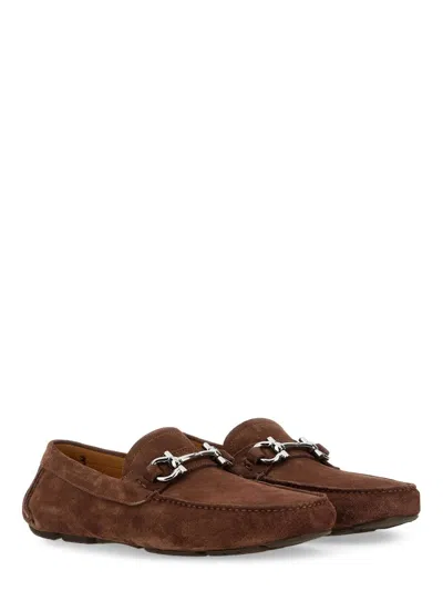Ferragamo Moccasin Ornament Gancini In Brown