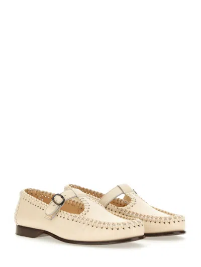 Hereu Buckle Detail Loafers In Neutral