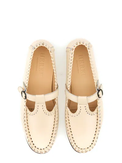Hereu Buckle Detail Loafers In Neutral
