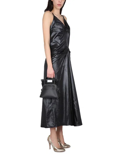 Maison Margiela Women's Moiru00c9 Polyester Dress In Black