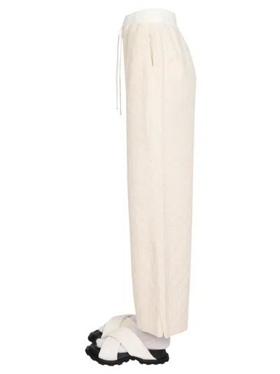 Ambush Monogram Drawstring Pants For Women In White
