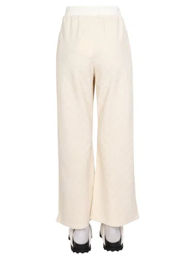 Ambush Monogram Drawstring Pants For Women In White