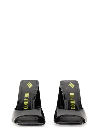 Attico Patent Leather Venus Mules With Statement Heel 9cm