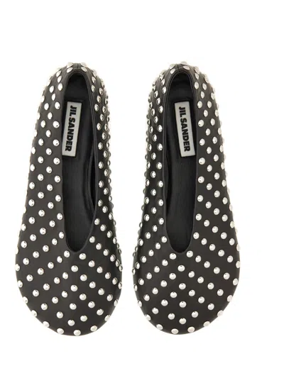 Jil Sander Nappa Ballerina In Animal Print