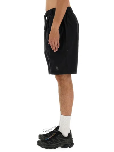 South2 West8 Twill Bermuda Shorts In Black
