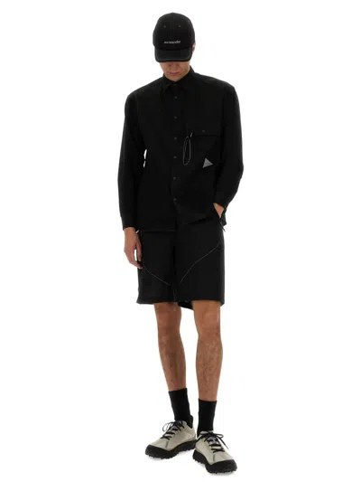 And Wander Belted Waist Shorts In Black