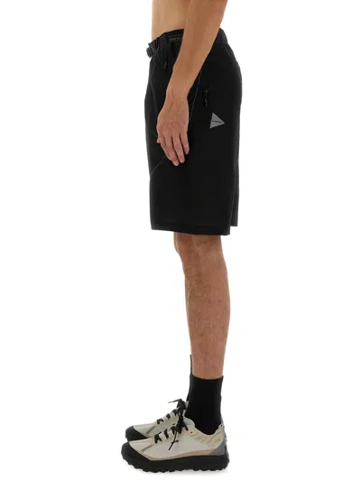 And Wander Belted Waist Shorts In Black