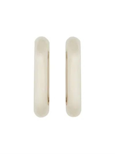Rabanne "xl Link" Earrings In White