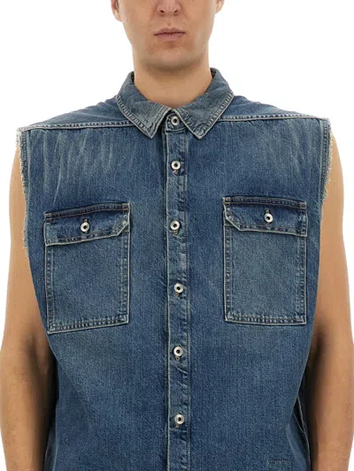 Rick Owens X Drkshdw Outershirt Jumbo Tommy In Blue