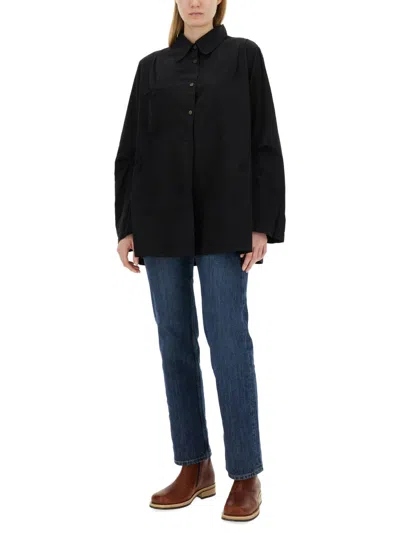 Our Legacy Oversized Long-sleeve Shirt In Black