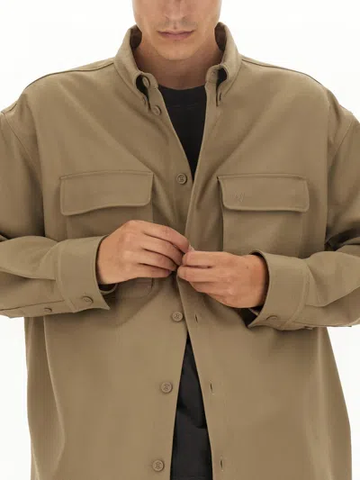 Off-white Oversize Fit Shirt In Brown