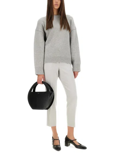 Theory Oversize Knit Top In Gray
