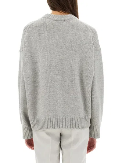 Theory Oversize Knit Top In Gray