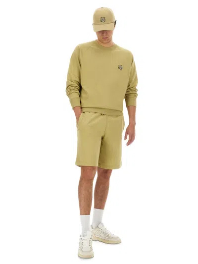 Maison Kitsuné Oversize Sweatshirt In Yellow