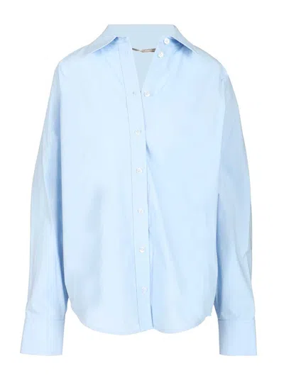 Alexander Wang Shirt With Removable Logo Tag In Blue