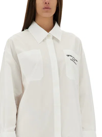 Off-white Oversized Poplin Shirt In White