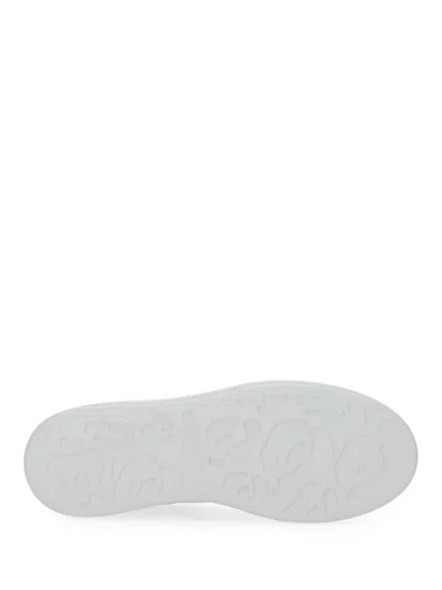 Alexander Mcqueen Oversized Hammered Leather Sneakers In White