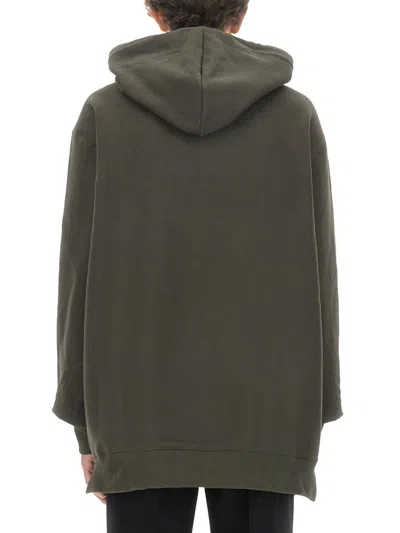 Lanvin Relaxed Fit Oversized Sweatshirt With Embossed Logo In Gray