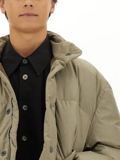 Our Legacy Taupe Grey Inhale Puffer Jacket In Green