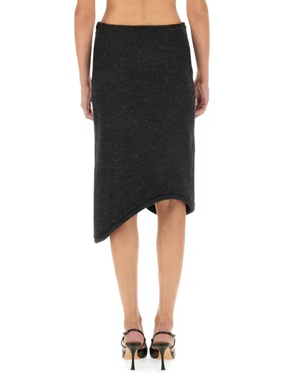 Victoria Beckham Padded Tube Detail Skirt In Blue