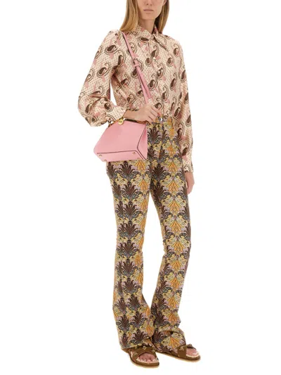 Etro Paisley Print Silk Shirt In Neutral