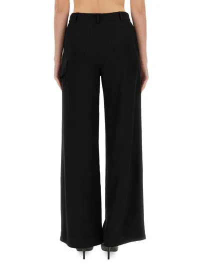 Moschino Jeans Wide Leg Pants In Black