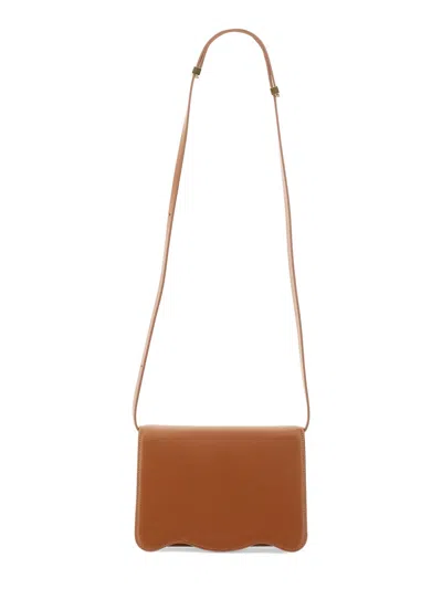 Palm Angels Beach Bag With Scalloped Edge And Palm Tree Motif