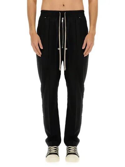Rick Owens Wide Bela Cotton Pants In Black
