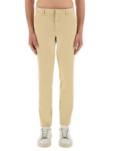 Hugo Boss Trousers With Belt Loops And Pockets In Neutral