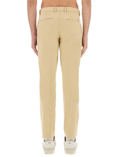 Hugo Boss Trousers With Belt Loops And Pockets In Neutral