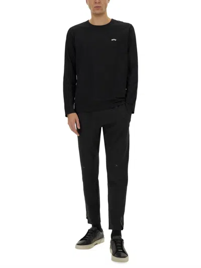 Hugo Boss Boss Track-pants In Technical Fabric In Black