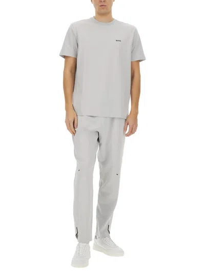 Hugo Boss Boss Pants In Technical Fabric In Gray