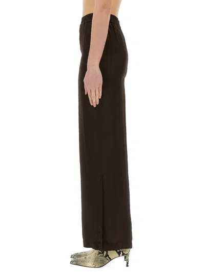 Aspesi Viscose Trousers In Brown In Black